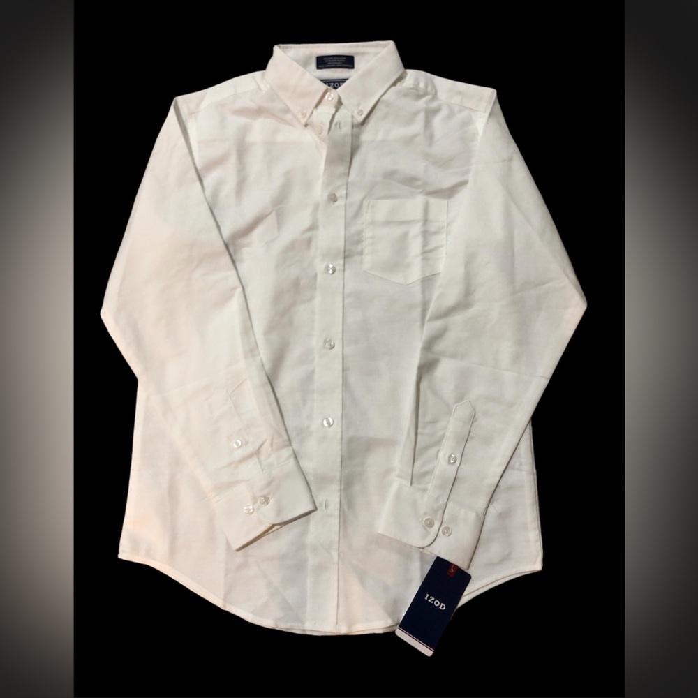 White Izod boys dress shirt. Size 16